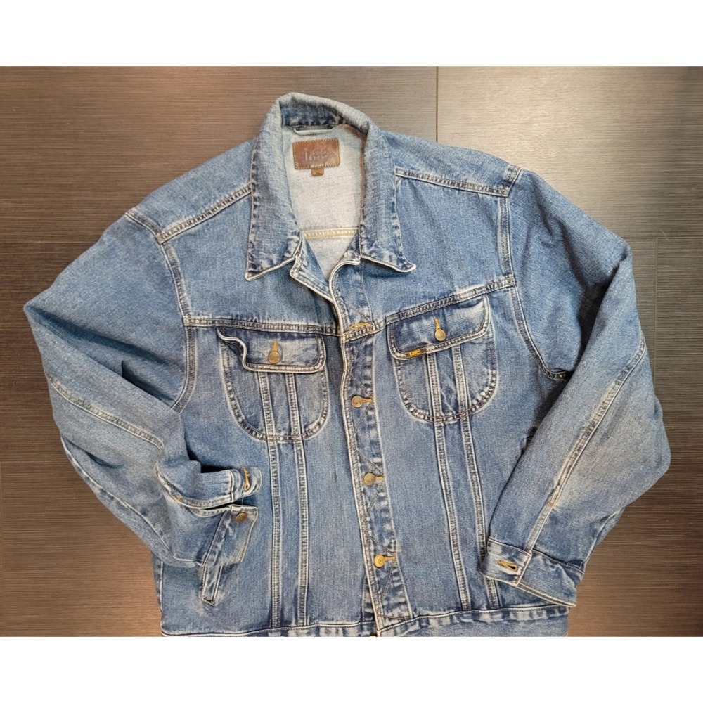 Lee's Jean Jacket womens size XL vintage 80's distressed American look